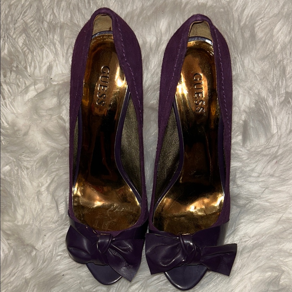 Guess Women's Purple Bow Heels